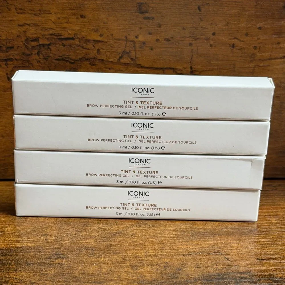 ICONIC London Brow Gel Bundle 4 Shades NEW | Tint & Texture 3ml, NEW in boxes